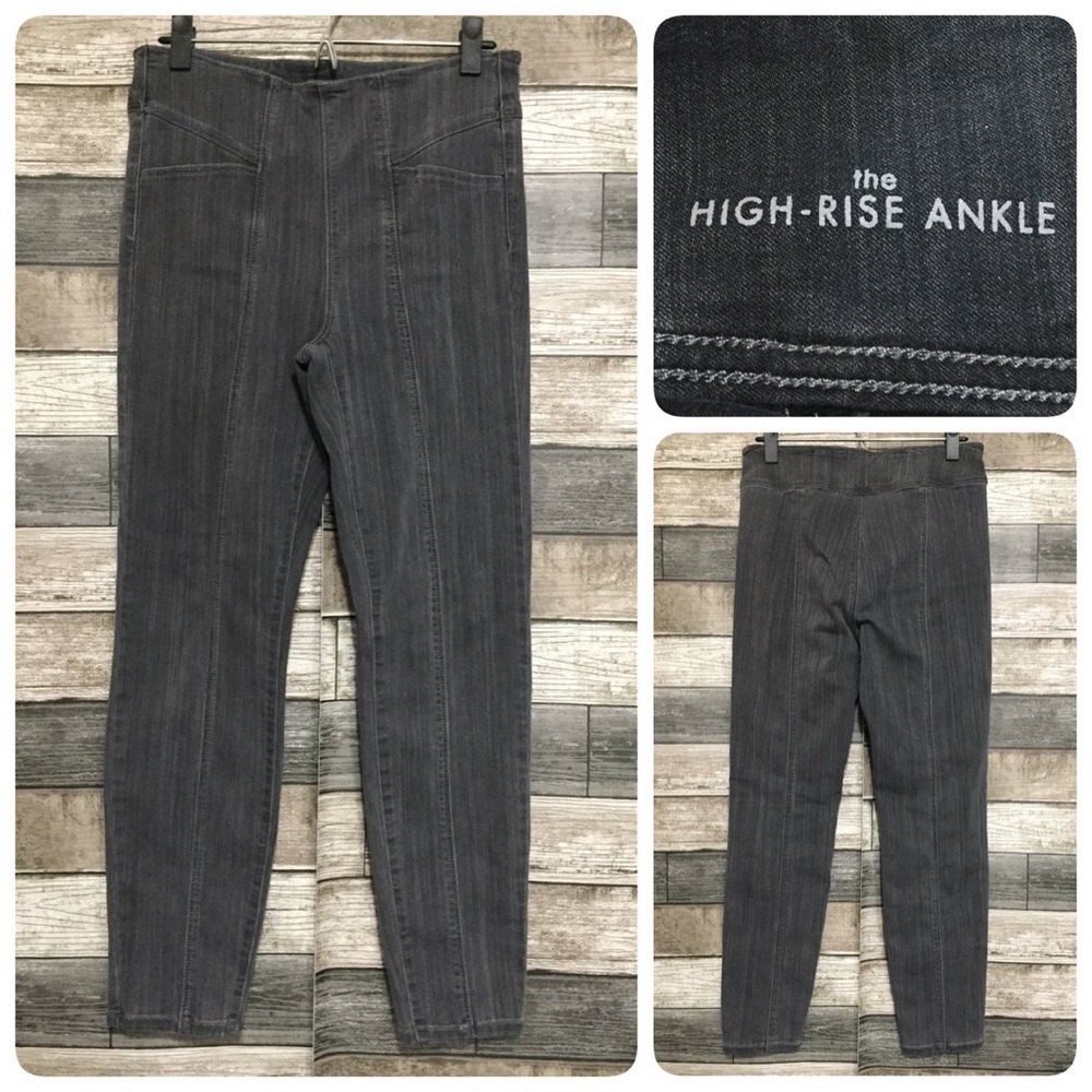 Liverpool High Rise Ankle Pull On Jeans Women’s 8/29 Gray Pockets (Inseam 27)